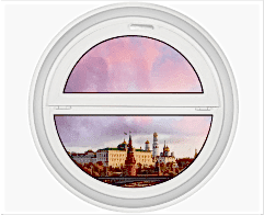 Круглое открывающееся окно